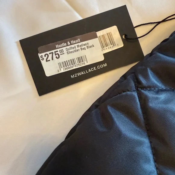 NWT MZ Wallace Black Quilted Hobo Bag - Picture 8 of 9